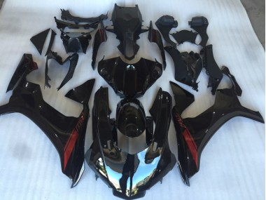 2015-2019 Gloss Black with Red Yamaha R1 Fairings